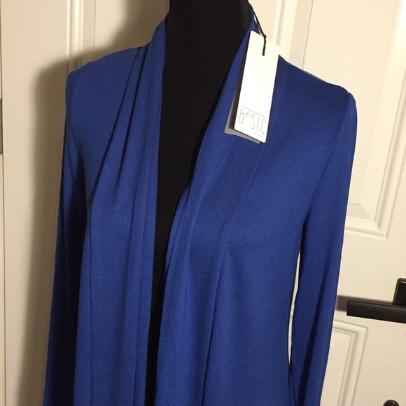 Yest Yessica 80474B Long Cardigan Knit Sweater Strong Blue 10 - Picture 2 of 16